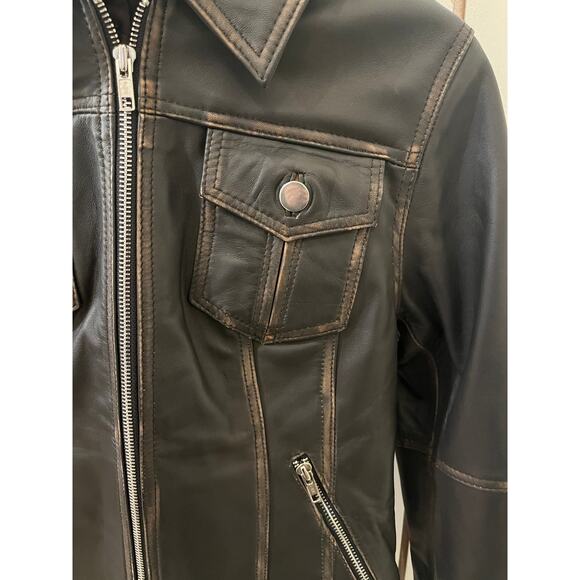 Decrum Genuine Leather Tralee Women Bomber Jacket With Removable Hood - S - Picture 4 of 6